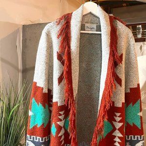 Wrangler Women's Aztec Fringe Cardigan